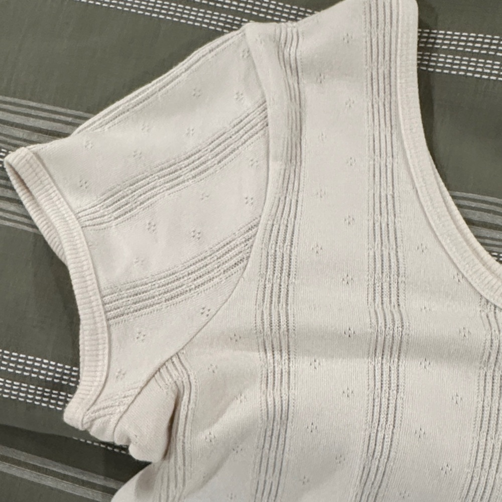 Madewell Cream Scoop Neck Short Sleeve Tee - Picture 3 of 4
